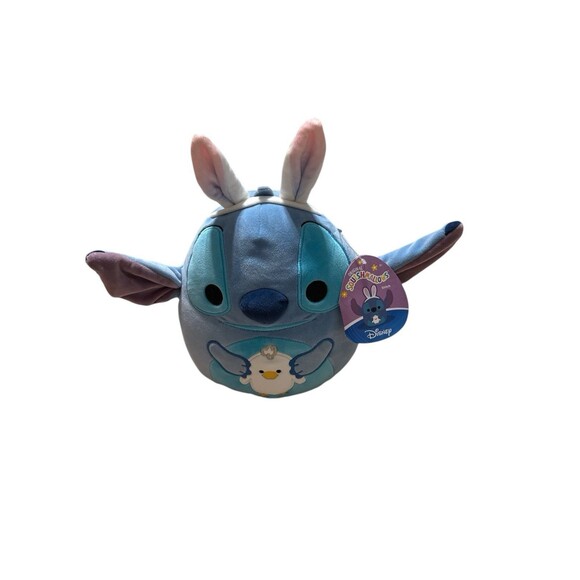 Squishmallow Kellytoy Plush Disney Stitch with Bunny Ears 8" Easter 2024 NWT - Picture 1 of 9